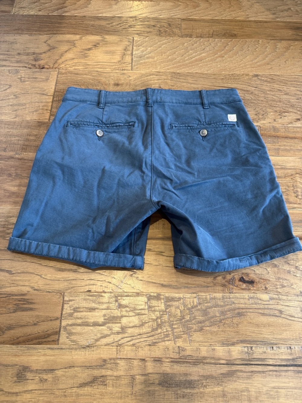 Marine Layer Navy Blue Flat Front Chino Shorts - Picture 4 of 7